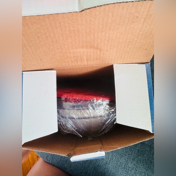 American Dream Glass Storage Bowl Set NIB - Picture 2 of 5